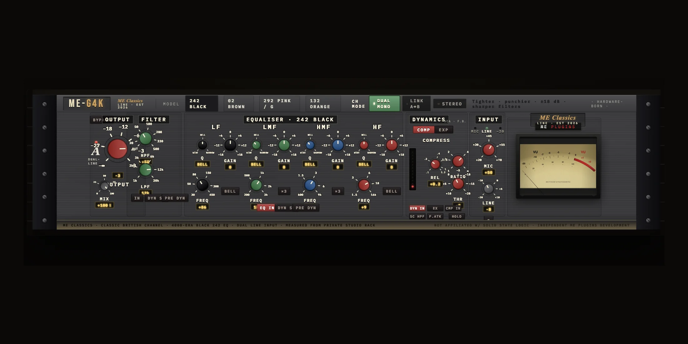 ME-G4K — SSL 82E242 Black (E-series channel)
